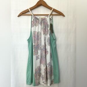 NWT Anthropologie Mint Green Top with braided neck detail